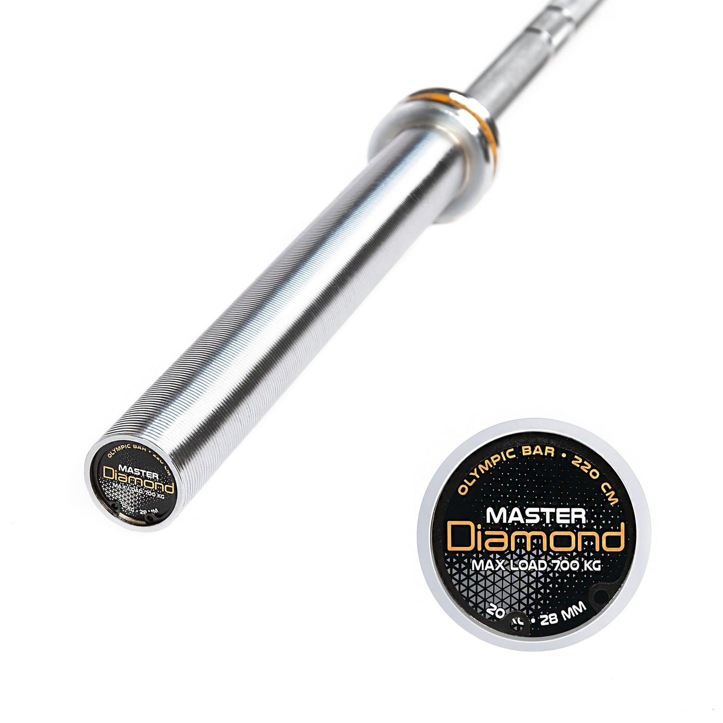 Diamond Fitness Bilanciere Olimpico Master 220 cm - carico max 700 Kg - 20 Kg