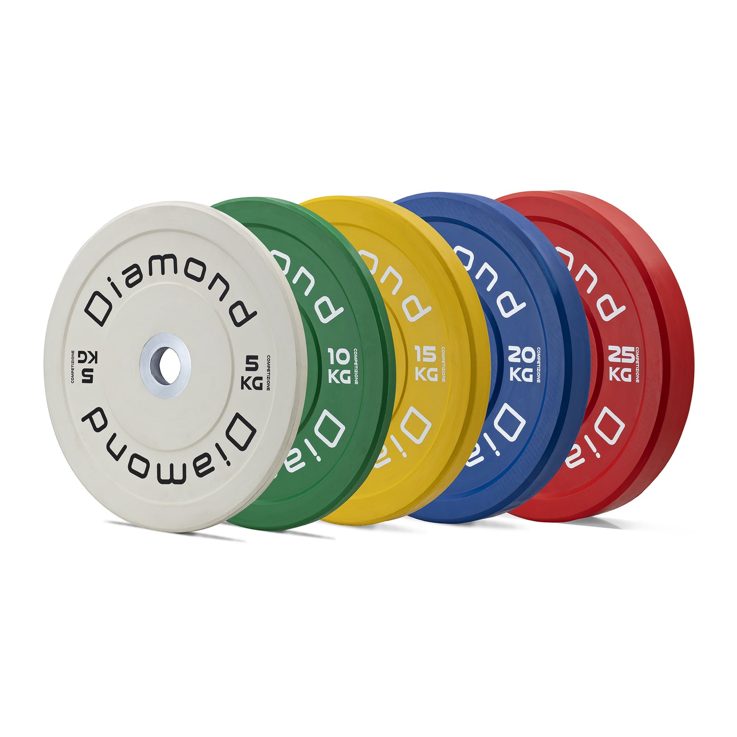 Diamond Fitness Disco Bumper Competizione Pro Ø 45 cm - Monoblocco centrale in acciaio pieno