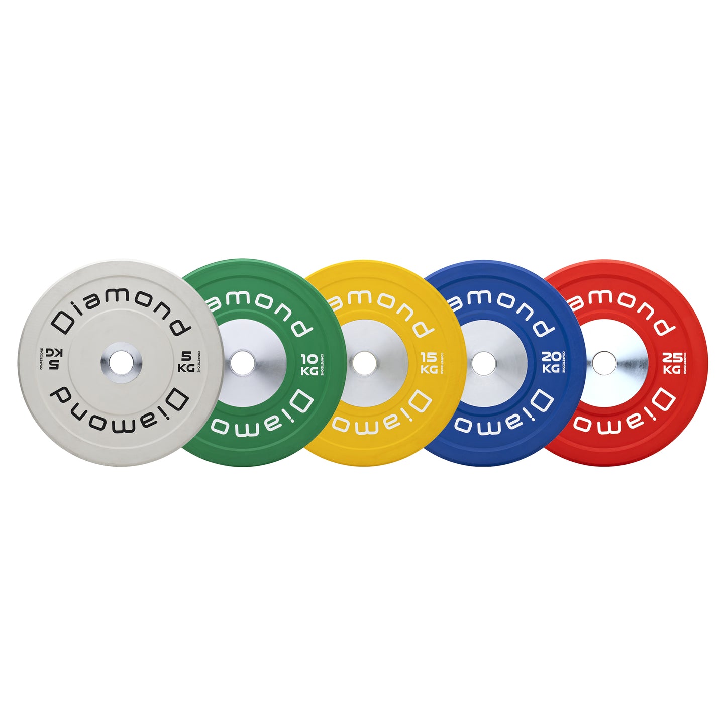 Diamond Fitness Disco Bumper Competizione Pro Ø 45 cm - Monoblocco centrale in acciaio pieno