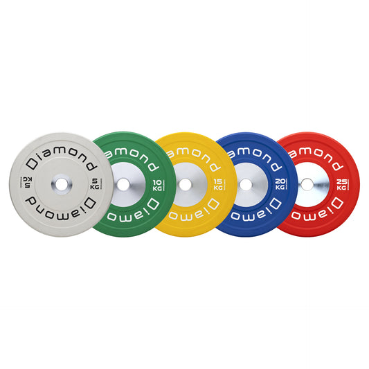 Diamond Fitness Disco Bumper Competizione Pro Ø 45 cm - Monoblocco centrale in acciaio pieno